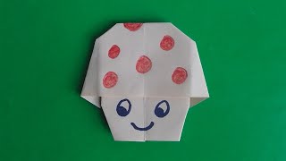 Оригами гриб / Как сделать гриб из бумаги / Бумажный гриб / Origami mushroom
