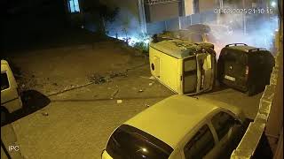 Giresun^da yokuş aşağı inen araç hızını kesemedi