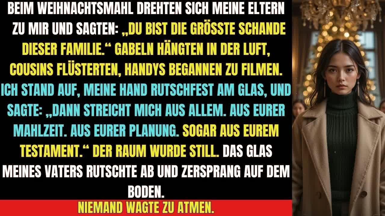 Beim Weihnachtsessen nannte mich mein Vater eine Schande – doch er ahnte nicht, was folgen würde