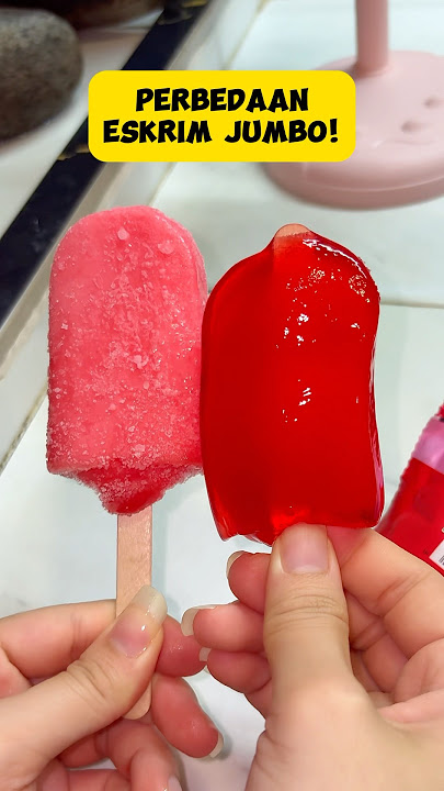 PERBEDAAN ES KRIM JUMBO TARUH DLM FREEZER VS DILUAR FREEZER !!! 😱
