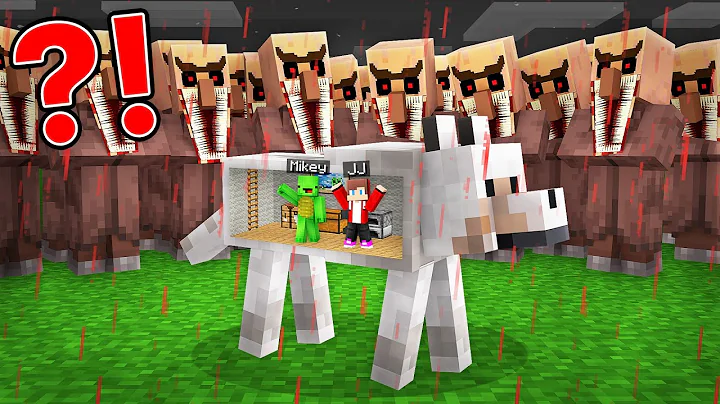 Scary Villagers Apocalypse vs. Mikey and JJ Doomsday Bunker in DOG in Minecraft (Maizen)