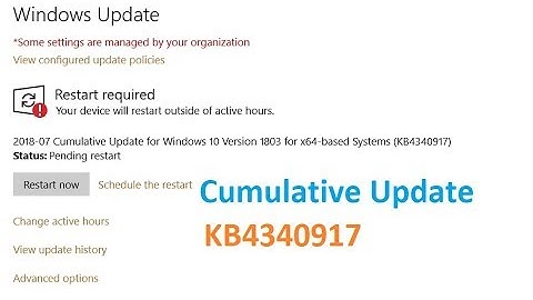 Cumulative Update for Windows 10 Version 1803 for x64 based Systems KB4340917