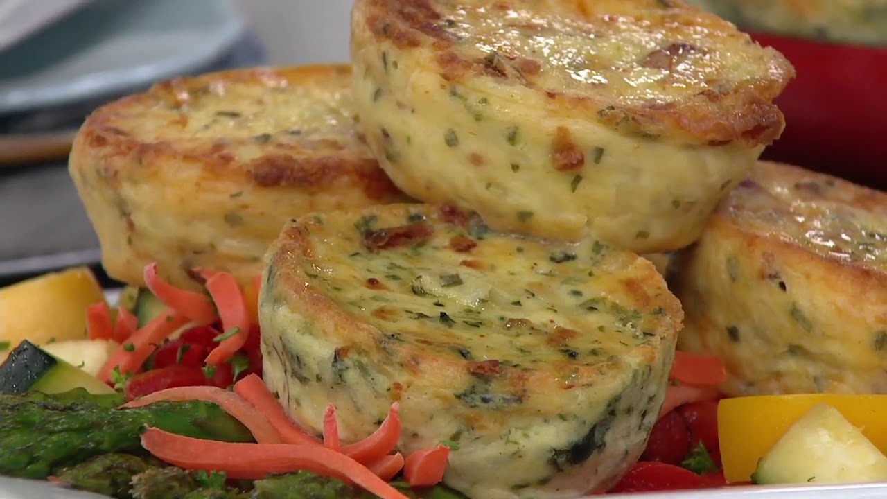 Oak Stove Kitchen (16) 3.5oz Crustless Quiches on QVC YouTube