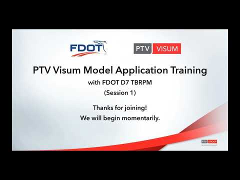 Florida DOT D7 (TBRPM) PTV Visum Model Application Training (1 of 13)