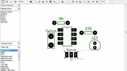 Making the PCB for the Useless box