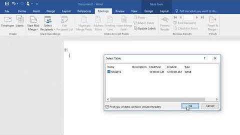 How to create address labels with a Mail-Merge with Excel and Word