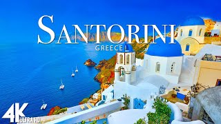 التحليق فوق SANTORINI 4K UHD - موسيقى هادئة إلى جانب مقاطع فيديو الطبيعة الجميلة - تلفزيون 4K UHD