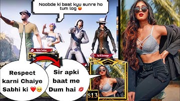 🤑😍Random Very Rich Habbi boy call Me Noob And I Challenge For Room 1v3 TDM | PUBG Mobile | Part.48