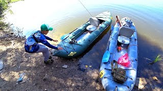 Рыбалка с Глебусом на каяке 🛶 Ловля судака и окуня. Окунь на воблеры. Рыбалка в городе.