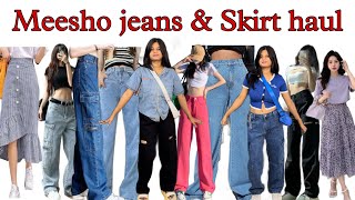 Meesho *Huge*Pinteresty skirt & jeans haul /Cargo jeans/straight fit jeans