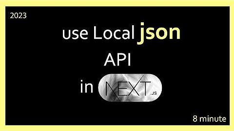 add local JSON Api in Next(js)