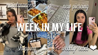 WEEK IN MY LIFE VLOG || hair, nails, shopping, new piercing, budgeting