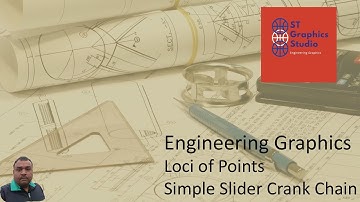 Simple slider crank chain Mechanism  | 01| Loci of Points | ST Graphics Studio