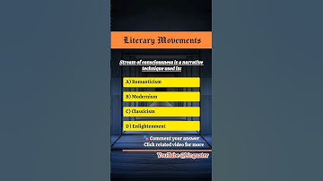Which Literary Movement Uses Stream of Consciousness? 📚 Literature Quiz #shorts #literarymovements