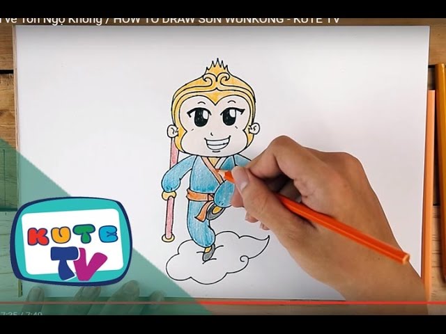 Hướng dẫn vẽ Tôn Ngộ Không / HOW TO DRAW SUN WUNKONG - KUTE TV - YouTube Hướng Dẫn Vẽ Tôn Ngộ Không / How To Draw Sun Wunkong - Kute Tv - Youtube