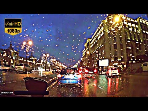 Baki Geceleri  #2 Driving in Baku (09.01.2020) Yollar | Bakü Caddeleri Yağışlı Hava - Road  - Rainy