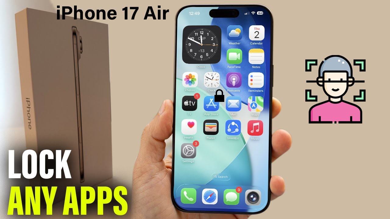 iPhone 17 Air : How To Lock ANY App On iPhone With Face ID - YouTube