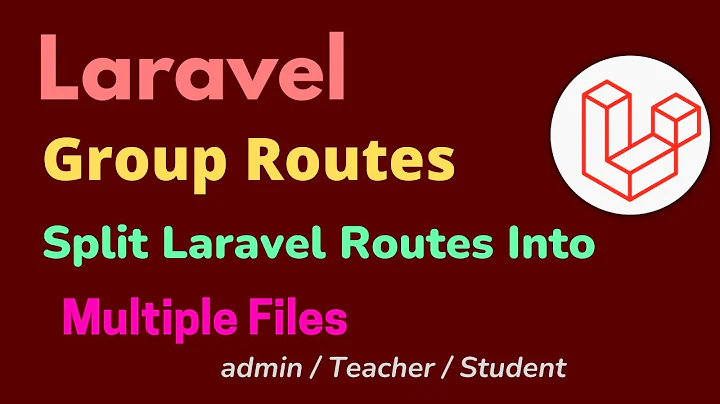 Laravel: Organizing your routes into several files | Create multiple files for your routes [HINDI]