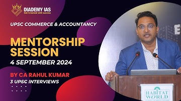 UPSC Commerce & Accountancy Optional | Mentorship Session by CA Rahul Kumar