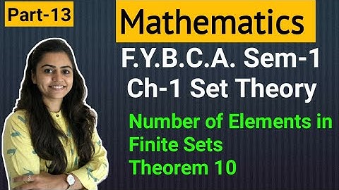 FYBCA | Mathematics | Ch-1 | Part-13 | Set Theory | Sem-1 | By Divya Kathiriya