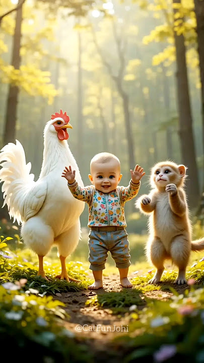 Chicken Dance🐔🤣 | #babydance #cutebaby #funnyanimals #chicken #funnyvideo #viraldance #shorts #788