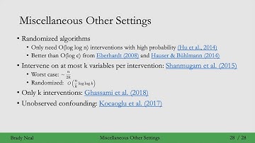 11.8 - Causal Discovery from Interventions in Other Settings