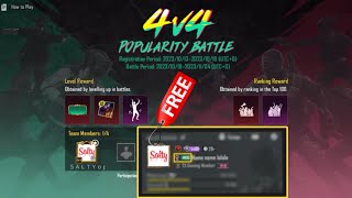 4 Vs 4 Popularity Battle Explained In Details Free Nickname Bagde Pubg Mobile