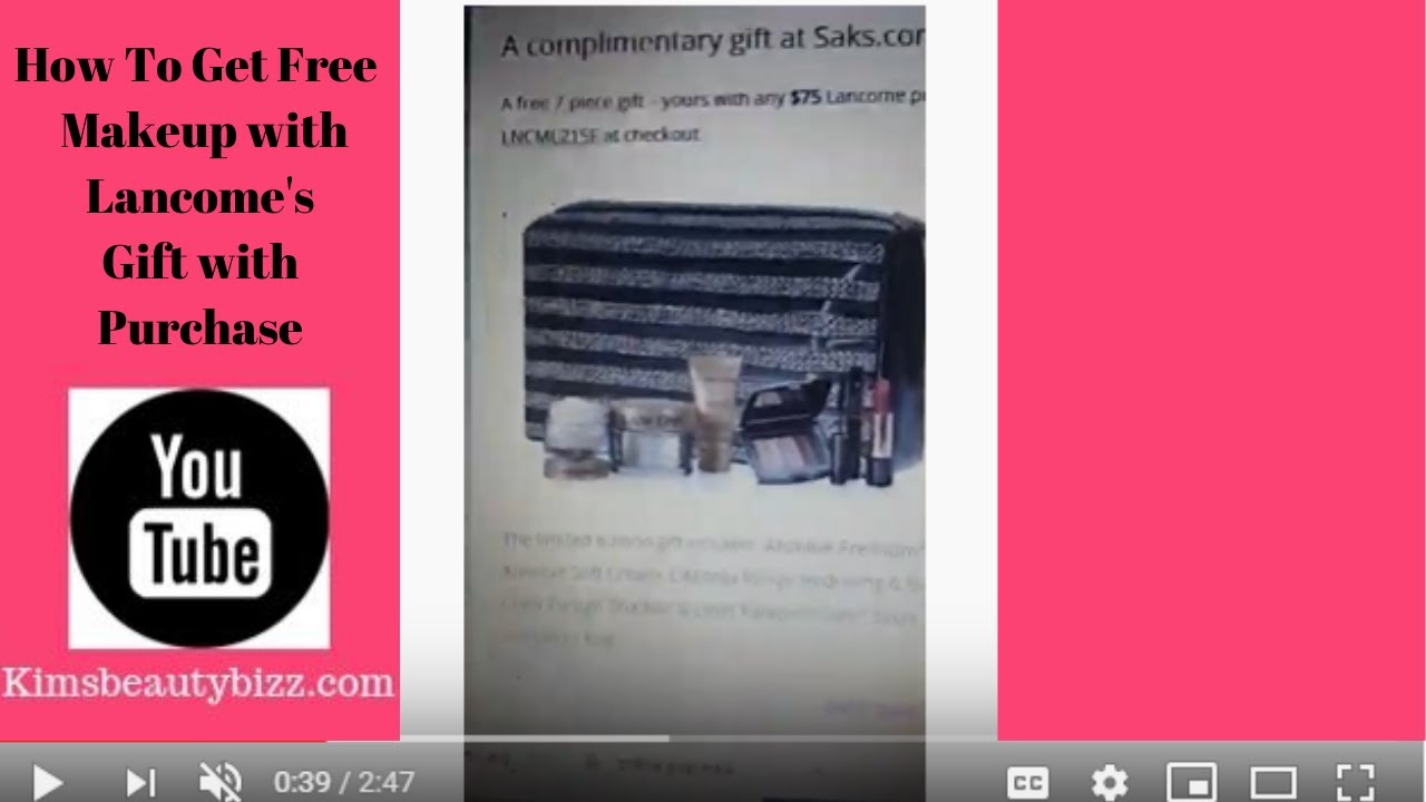 How To Get Free Makeup with Lancome's "Gift with Purchase"