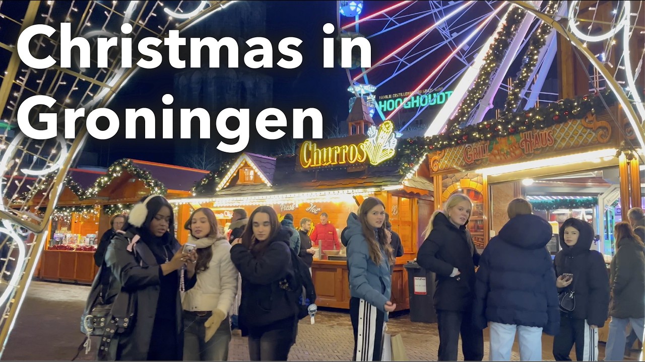 🎄Christmas in Groningen: Herestraat & Grote Markt with Christmas Market 🌟