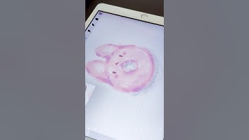 🍩 digital oil pastel drawing on procreate #drawing  #procreatebrushes #oilpastel #oilpasteldrawing