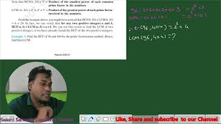 Example 3: Find the HCF of 96 and 404 by the prime factorisation method. Hence,find their LCM.