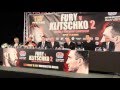 EPIC! - TYSON FURY v WLADIMIR KLITSCHKO 2 - FULL & UNCUT MANCHESTER PRESS CONFERENCE / THE REMATCH