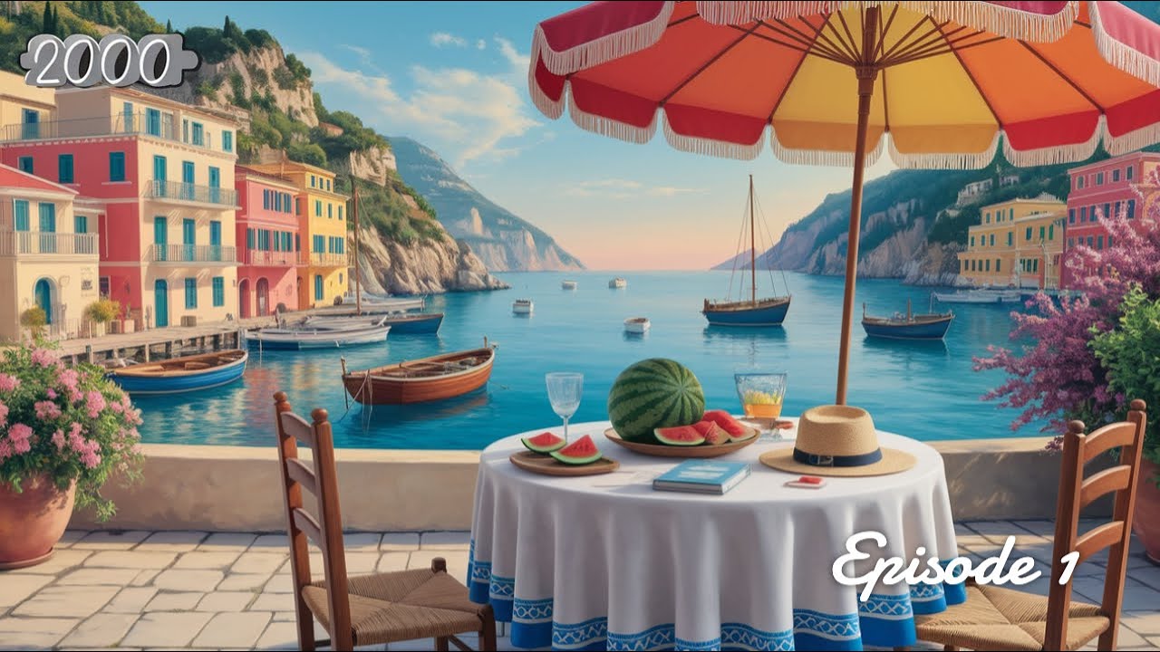 Seafront Serenity: Starting a 2000 Piece Coastal Puzzle at 20x Speed | Relaxing Chill Beats