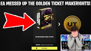 EA MESSED UP THE GOLDEN TICKET MAKERIGHTS! WHAT IS THIS!