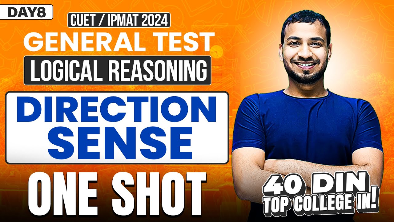 Day 8 : DIRECTION SENSE - ONE SHOT - | General Test | Free Course CUET ...