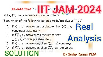 IIT JAM 2024 Real Analysis Solution | IIT JAM 2024 Mathematics Solution | Q.No 31 | By Sudip Kumar