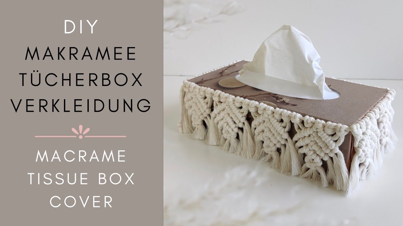 Makramee Taschentuchbox-Abdeckung – Handgeflochten, Boho-Stil, Quadratisch, Für Bad & Wohnzimmer