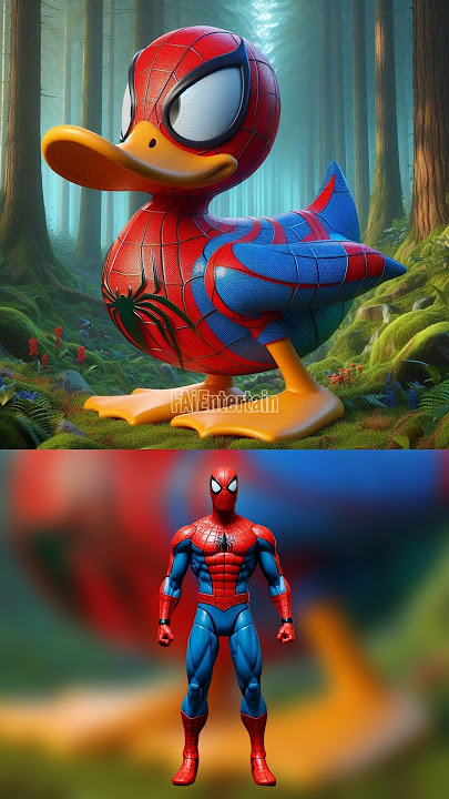 💥🔥SUPERHEROES BUT DONALD DUCK FUSION #superhero #donaldduck #duck #cartoon #avengers #marvel