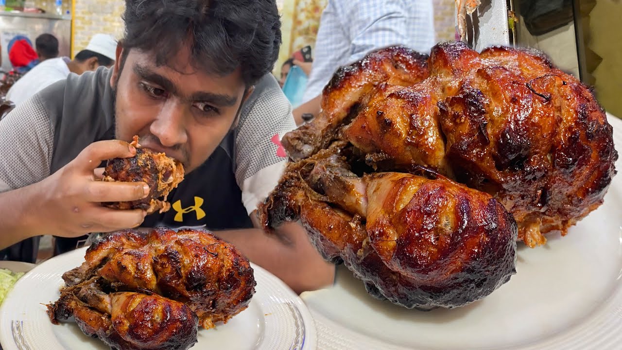 Eating Whole Chicken Grill & Butter Naan YouTube