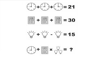 Clock Calculator Bulb - Math Puzzle