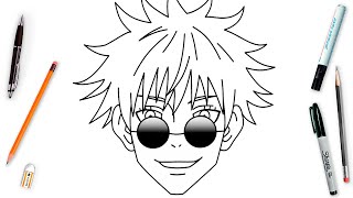 How To Draw Satoru Gojo Easy Step By Step | Jujutsu Kaisen