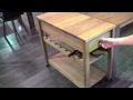【デザイン家具.com】 ウォールナット シックなデザインのキッチン収納 キッチンワゴン
