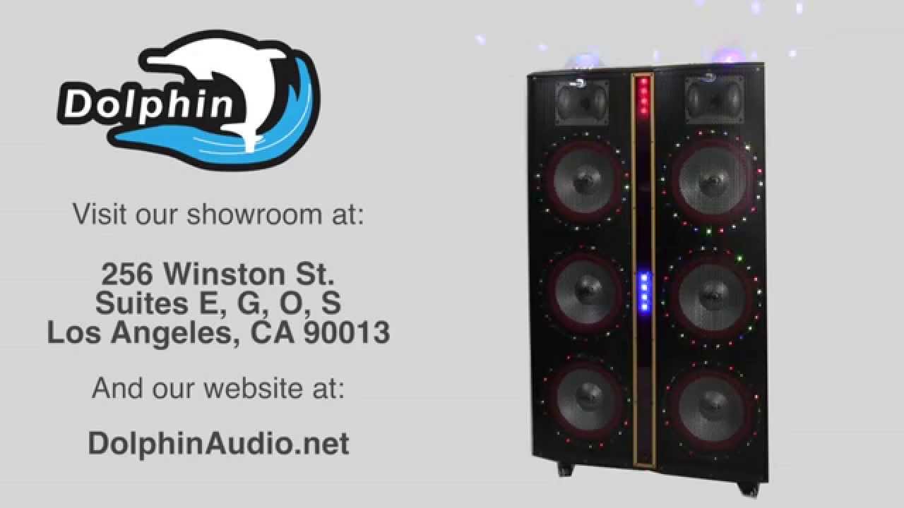 dolphin audio sp 119 bt active party speaker with lights bluetooth party lights