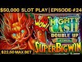 High Limit MIGHTY CASH Double Up Slot Machine Max Bet ...