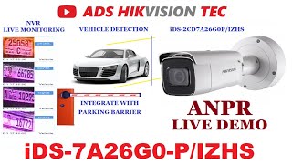 Hikvision ANPR Camera Configuration. iDS ANPR Configuration. iDS-2CD7A26G0-P-IZHS screenshot 2