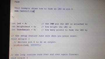 This video shows how to fade a LED using arduino pin 6