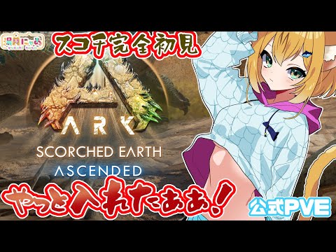 【 #ASA Scorched Earth 】完全初見！ スコーチドアース！続ログイン戦争！😸[ 公式 PvE / ARK: Survival Ascended ]  Vtuber 湯月にゃあ