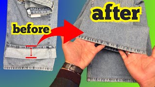 How to shorten jeans in minutes while keeping the original hem!