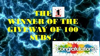 The Giveaway Winner of 100 subs SL RUVEEN TEC✔?