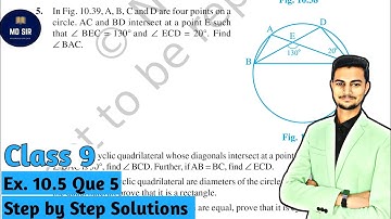Exercise 10.5 Q5 | Chapter 10 Circles | Class 9 maths | Md Sir Class 9 | CBSE | ncert